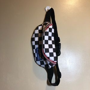 checker print fanny pack